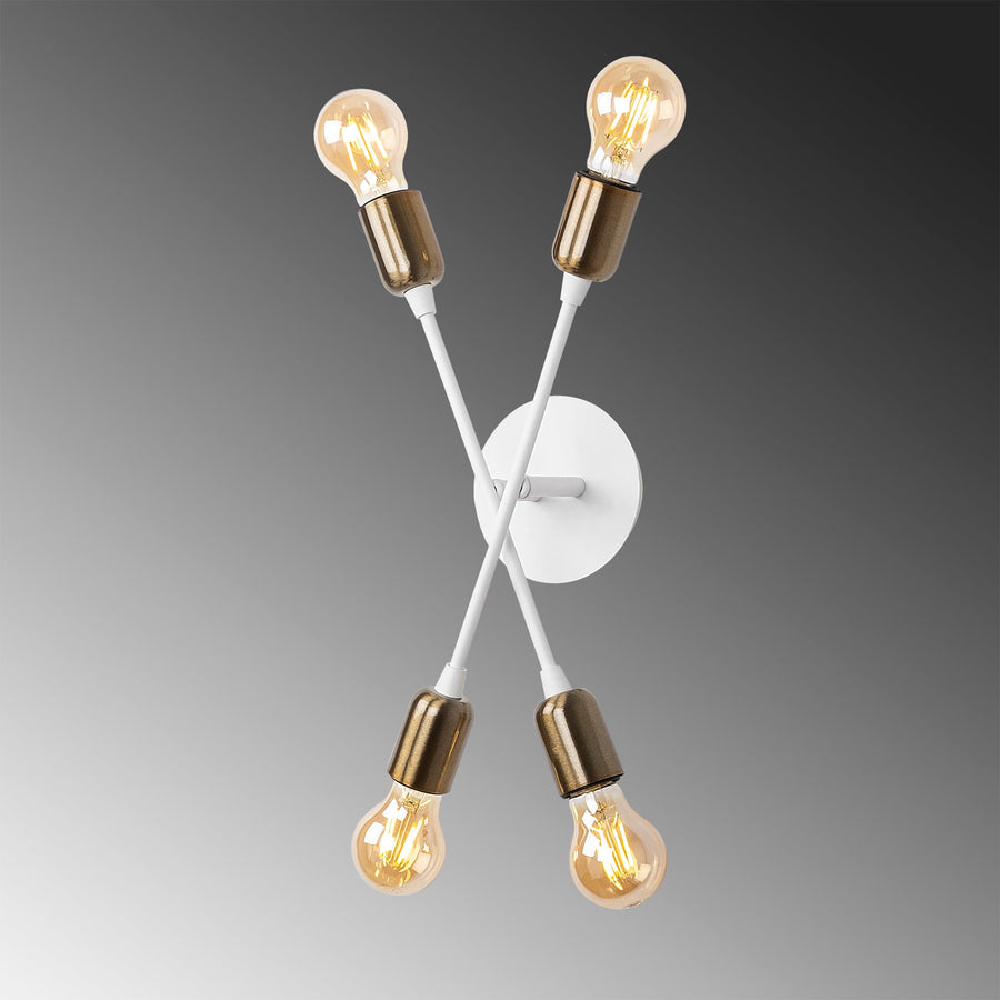 Sputnik 4'lü Metal Aplik - Beyaz