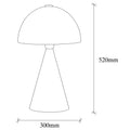 Dome Başlık Modern Metal Masa Lambası - Gumus