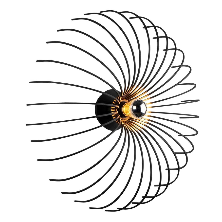 Spiral Tel Tekli Aplik Metal - Siyah