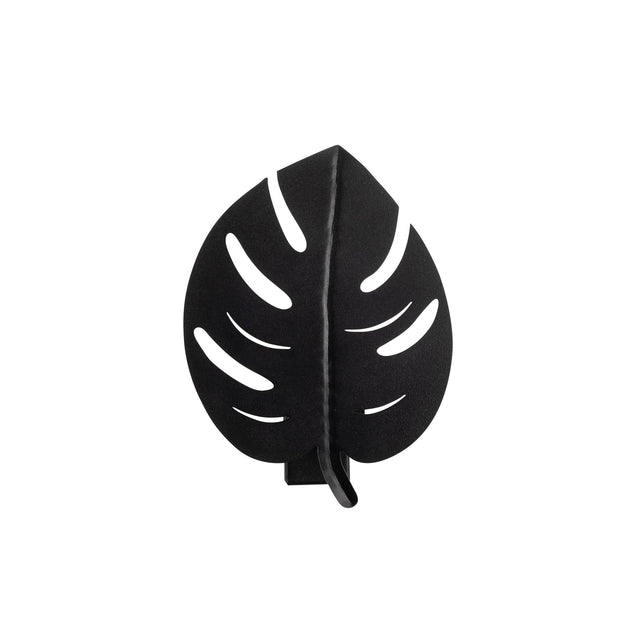 Monstera Yaprak Metal Aplik - Siyah