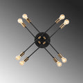 Sputnik 8li Metal Plafonyer - Siyah