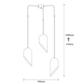 Metal 3'lü Kollu Sarkıt Oval Şapka - Siyah