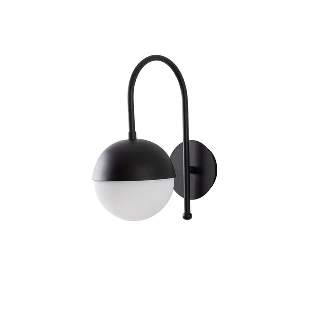 Küre Cam Tekli Aplik Modern - Siyah
