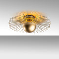 Tel Kafes Metal Plafonyer Buyuk - Altin
