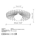 Tel Kafes Metal Plafonyer Buyuk - Altin