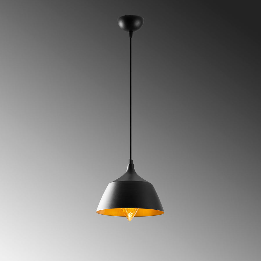 Derin Dome Metal Tekli Sarkıt - Siyah