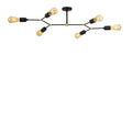Sputnik 6'lı Metal Plafonyer - Siyah