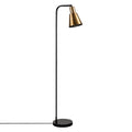 Konik Başlıklı Tekli Lambader Metal - Siyah