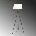 Abajurlu Tripod Modern Metal Lambader - Beyaz