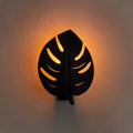 Monstera Yaprak Metal Aplik - Siyah