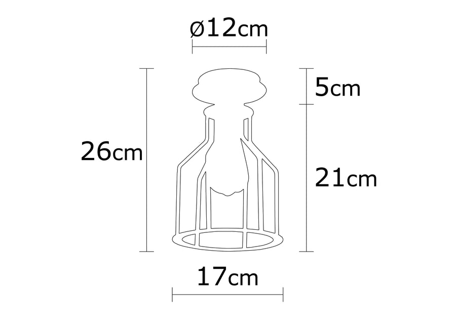 Tel Kafes Tekli Metal Plafonyer - Siyah