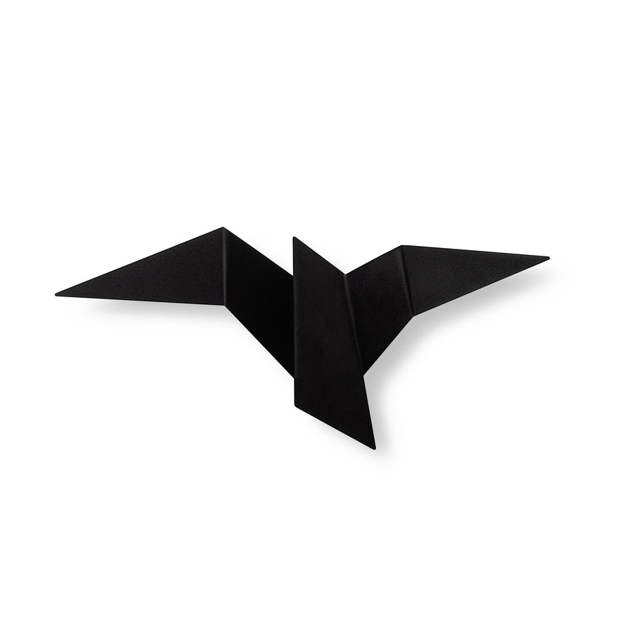 Origami Kuş Büyük Boy LED Aplik - Siyah