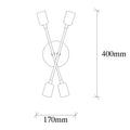 Sputnik 4'lü Metal Aplik - Siyah