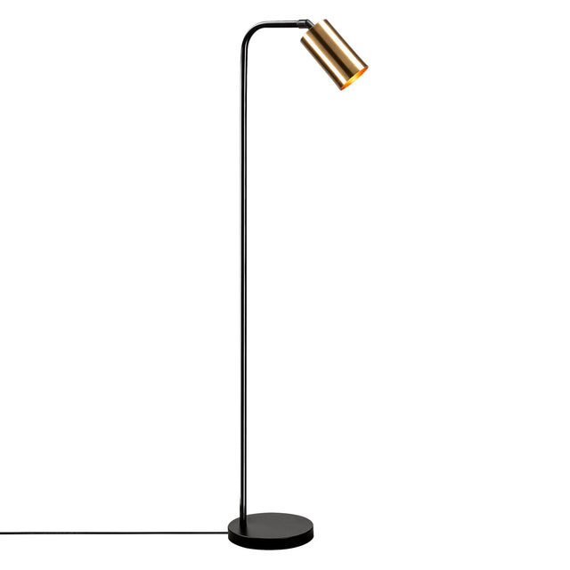 Silindir Başlıklı Tekli Lambader Metal - Siyah