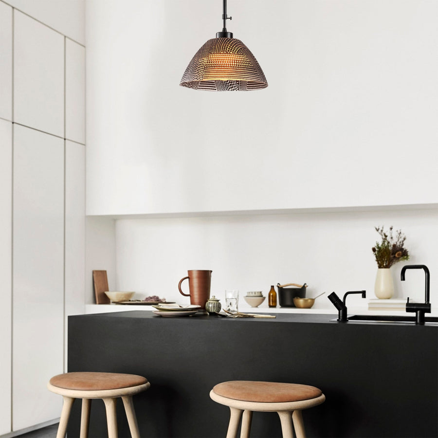 Camlı Tekli Sarkıt Modern - Siyah