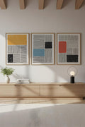 Geometrik Desenli Modern Tablo Seti - 3'lü Set | huhu132