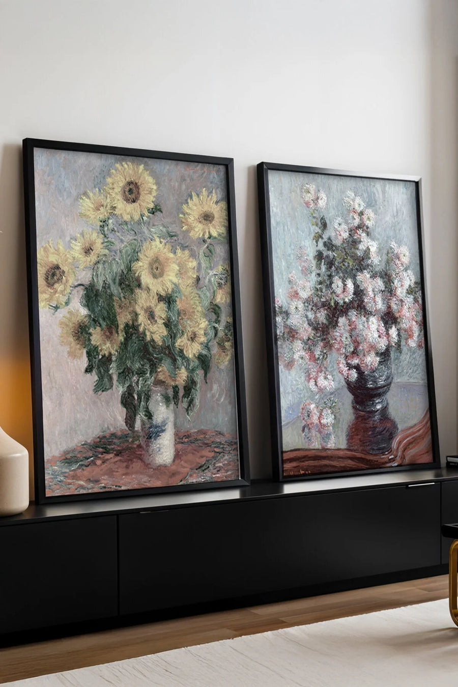 Ahşap Siyah Çerçeveli 2’li Modern Tablo | Huhu279