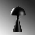 Dome Başlık Modern Metal Masa Lambası - Siyah