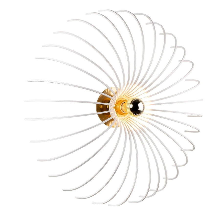Spiral Tel Tekli Aplik Metal - Beyaz