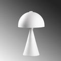 Dome Başlık Modern Metal Masa Lambası - Beyaz