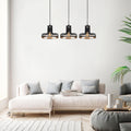 Kafes Tepsi 3'lü Sıralı Sarkıt - Siyah