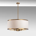 Büyük Silindir Abajurlu Avize - Altin