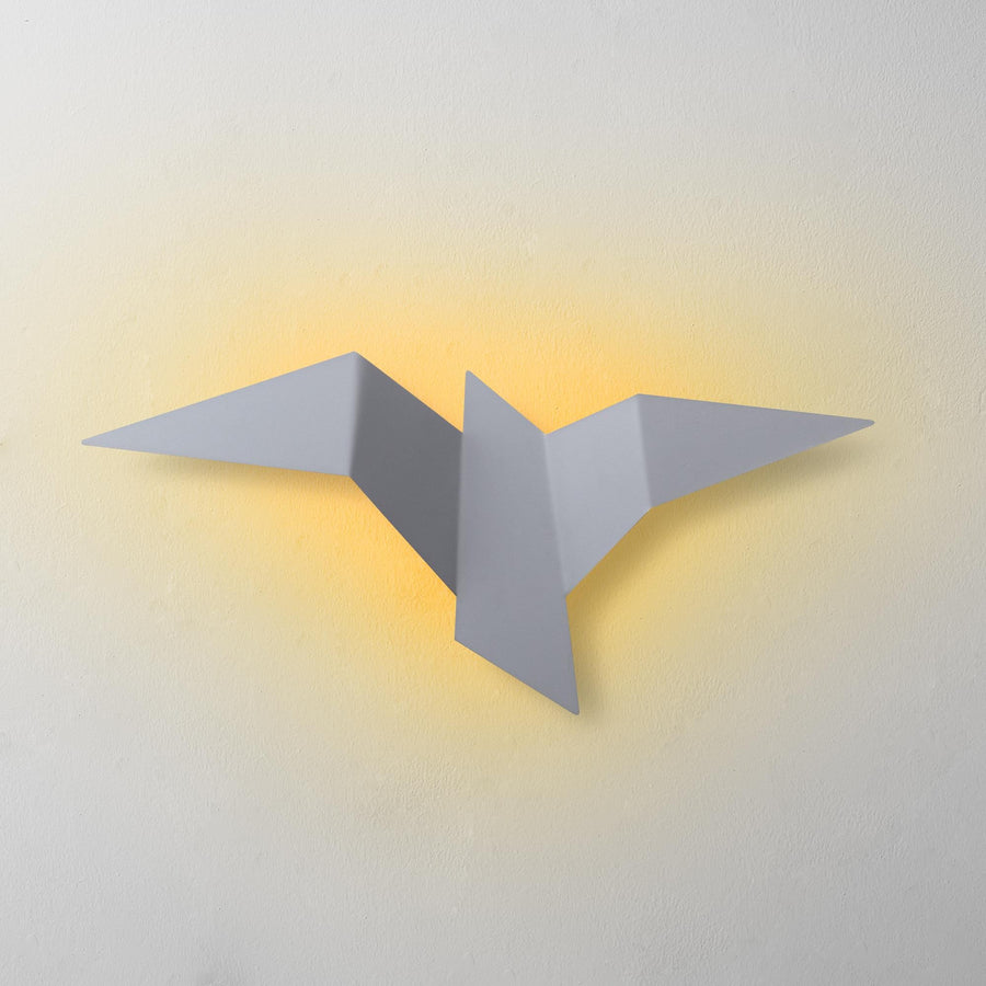 Origami Kuş Büyük Boy LED Aplik - Beyaz