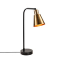 Konik Başlıklı Tekli Masa Lambası Metal - Siyah