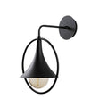 Oval Çerçeveli Tekli Metal Aplik - Siyah