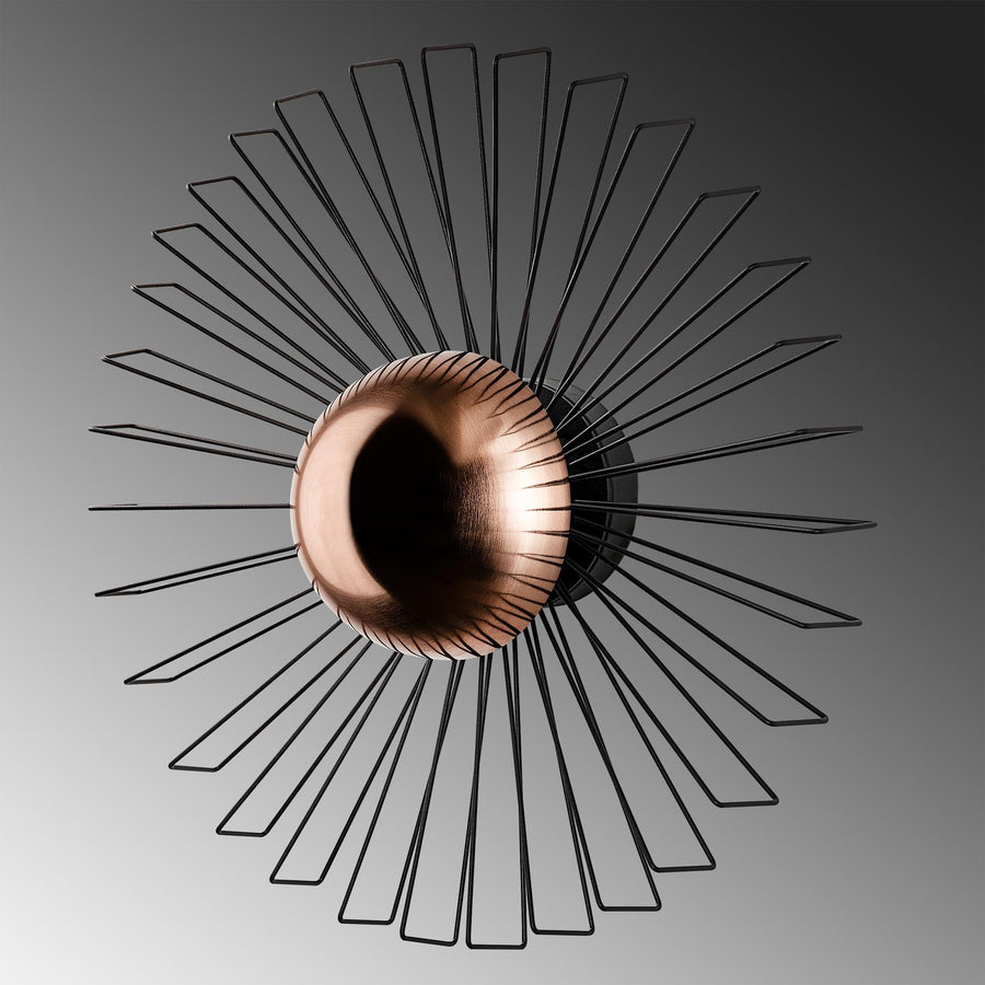 Starburst Tel Metal Duvar Apligi Buyuk - Siyah