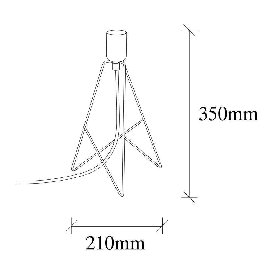 Tripod Tekli Masa Lambası Metal - Bakir
