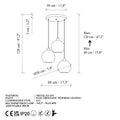 Pembe Cam 3'lü Tepsi Sarkıt - Altin