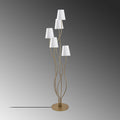 Abajurlu 5'li Lambader Metal - Beyaz
