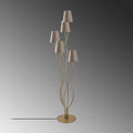 Abajurlu 5'li Lambader Metal - Gri