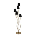 Abajurlu 5'li Lambader Metal - Siyah