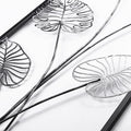 Monstera Yaprak Metal Duvar Panosu - Gumus