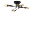 Sputnik 8li Metal Plafonyer - Siyah