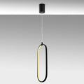 Oval LED Metal Tekli Sarkıt - Siyah