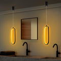Oval LED Metal Tekli Sarkıt - Siyah