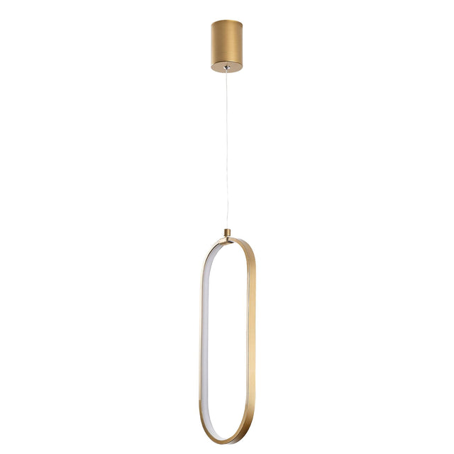 Oval LED Metal Tekli Sarkıt - Altın