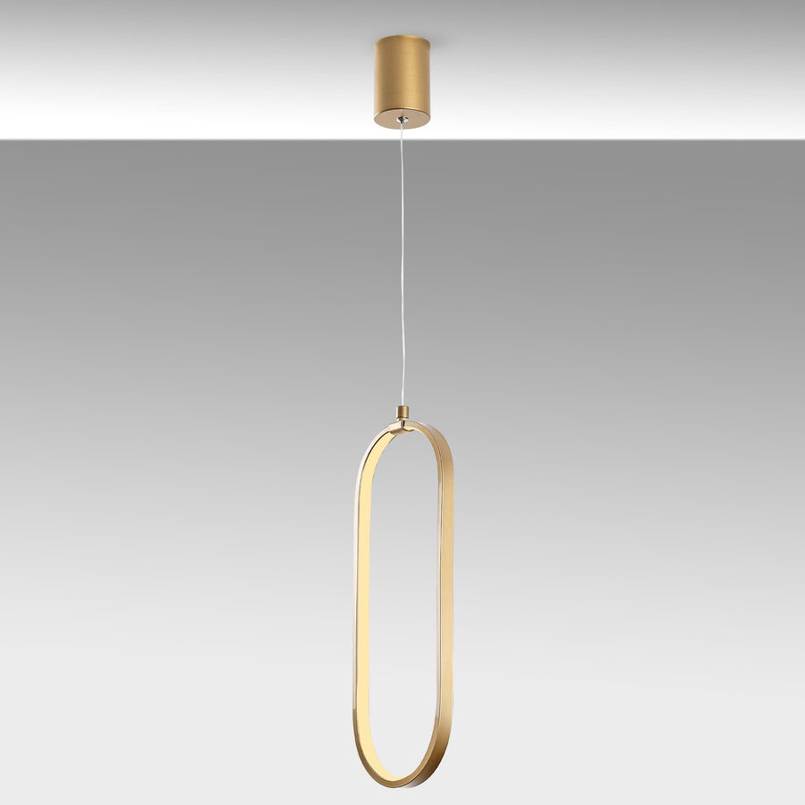 Oval LED Metal Tekli Sarkıt - Altın