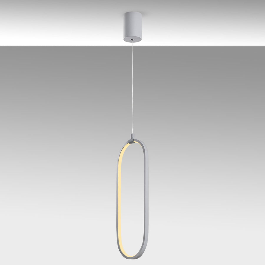 Oval LED Metal Tekli Sarkıt - Beyaz