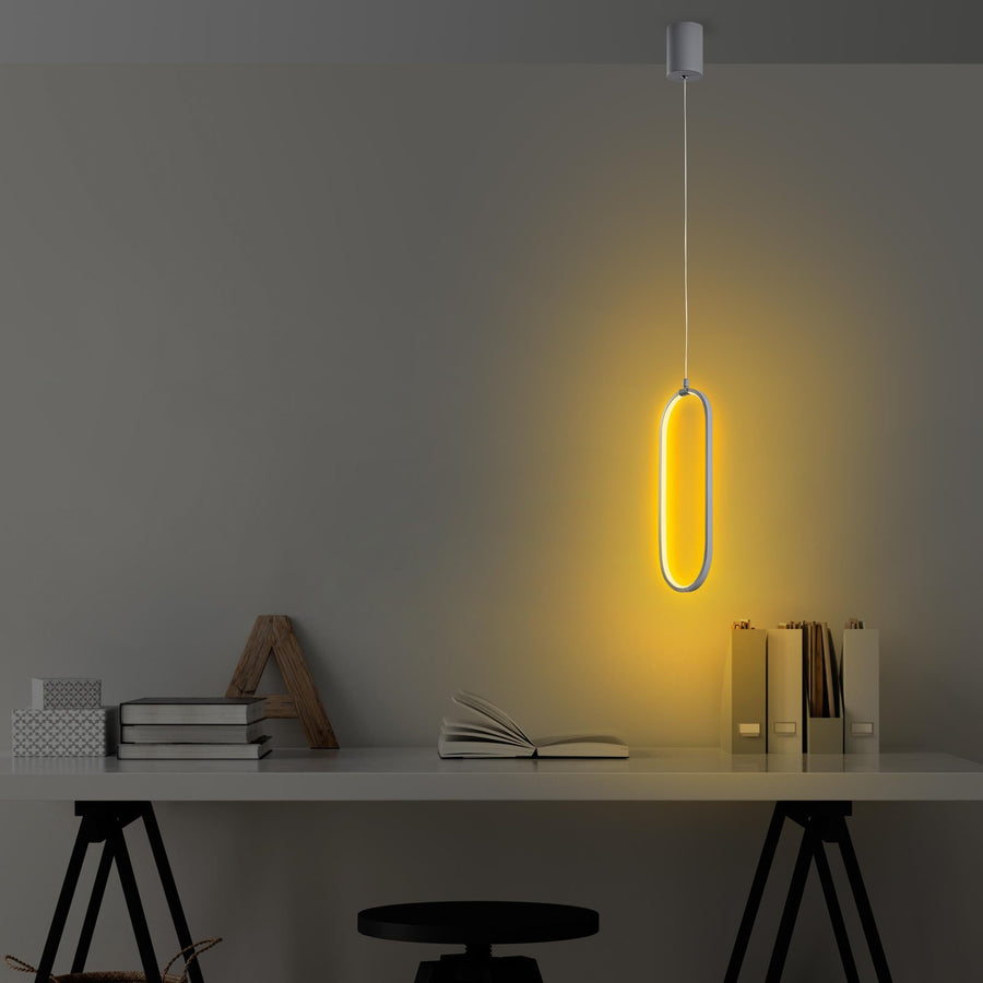 Oval LED Metal Tekli Sarkıt - Beyaz
