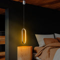 Oval LED Metal Tekli Sarkıt - Krom