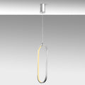 Oval LED Metal Tekli Sarkıt - Krom