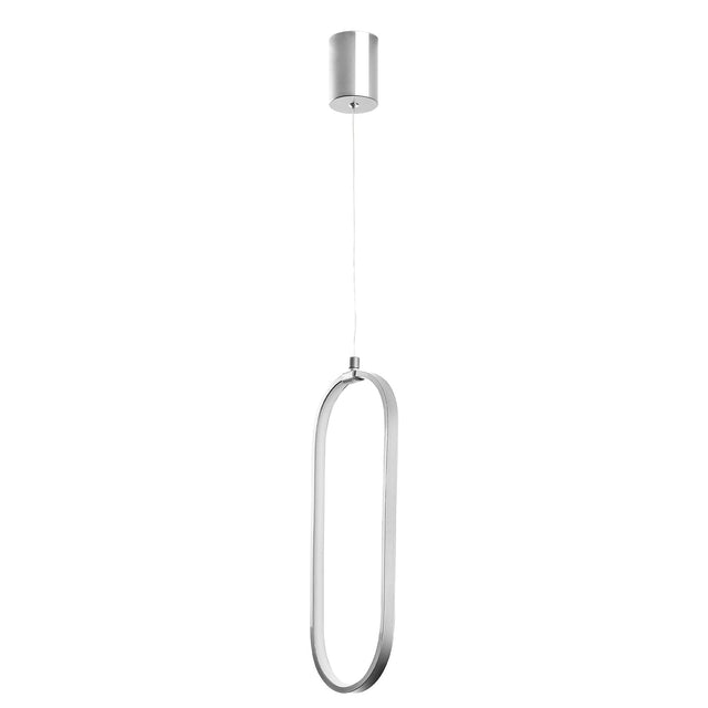 Oval LED Metal Tekli Sarkıt - Krom