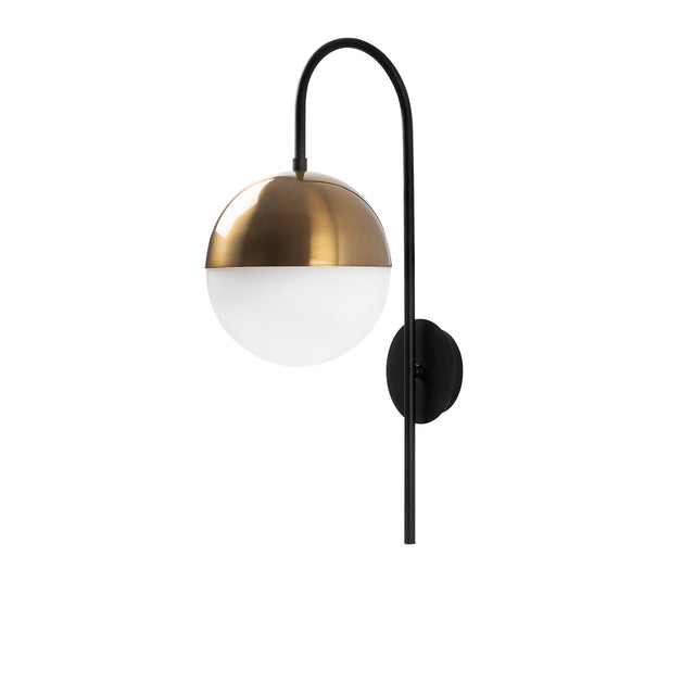Camlı Tekli Aplik Metal Opal - Siyah