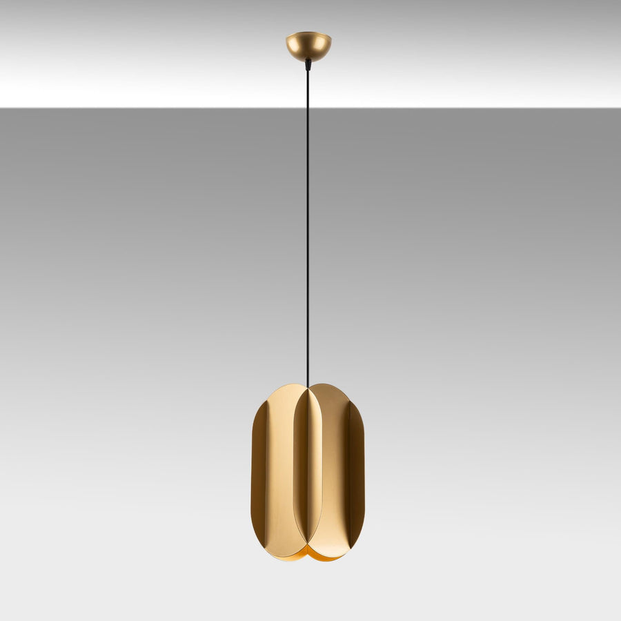 Oval Metal Tekli Sarkıt - Altın