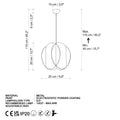 Oval Metal Tekli Sarkıt - Altın
