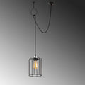 Silindir Tel Tekli Sarkıt Salıncak - Siyah